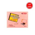 Bigpoint Postit, 12 Adet, 100 Yapraklı, 75 x 100 mm, Neon Pembe