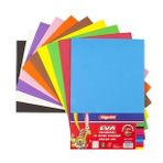 Bigpoint Renkli Karışık Yapışkanlı Kağıt 20X30CM 10 Adet Eva