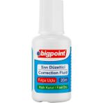 Bigpoint | Sıvı Silici 20 Ml, Hızlı Kuruyan, Solventsiz ve Hassas Düzeltme Için Ideal - Beyaz - 20 ml Sıvı Silici