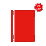 Bigpoint Telli Dosya, 10 Adet, 50'li Paket, Standart, A4, Kırmızı