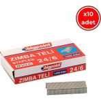 Bigpoint Zımba Teli 1000 Adet 24/6 - 26/6, 10 Adet, Zımba ile Uyumlu - Gri - 24/6-26/6