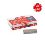 Bigpoint Zımba Teli 1000 Adet 24/6 - 26/6, 10 Adet, Zımba ile Uyumlu