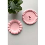 BigSale Bubble 2’li Dekoratif Beton Tabak Takı Tabağı Bardak Altlığı