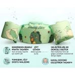 Bigstoy Çocuk Kollu Can Yeleği Emniyet Kilitli Gövde Destekli Yüzme Yardımcısı Dinozor Desenli - Yeşil