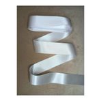 Bigümex 6 Cm Beyaz - Kırmızı Saten Kurdale 5 Metre 1.Kalite Solmaz Beyaz