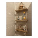 BİGWOODWORKERS Ahşap Banyo Rafı