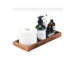 BİGWOODWORKERS Ceviz Çiftlik Evi Ahşap Makyaj Tepsisi Küçük Dikdörtgen, Rustik Banyo Tepsisi Banyo Düzenleyici