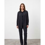Bihan Store Kadın Payet Işlemeli Şık Tunik Gömlek - Y26-10794 - Siyah - S - M