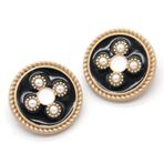 BIHOOA 6 Parça 15/18/23/25 mm Büyük Vintage İnci Renkli Altın Metal Kadın Kabanı Düğmeleri Kadın Dekoratif El Yapımı DIY Dikiş Aksesuarları