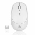 BiiShe® Beyaz Renkli Ergonomik Sessiz Kablosuz Mouse – USB Alıcılı, Ofis ve Oyun İçin Konforlu Bilgi