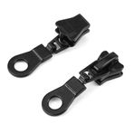 Biitfuu 20 Adet Metal Alaşımlı Fermuar Kürsörü, Giysiler Için Pürüzsüz Fermuar, Siyah Beyaz Çantalar, 6mm Geniş Dişler Için Uygun (BLACK)