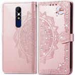 BIIULHCI Nokia 5.1 Plus için Telefon Kılıfı,Kart Yuvaları ve Kickstand ile Premium Deri Cüzdan Tam Kapak,Nokia 5.1 Plus için Flip Koruyucu Kılıf