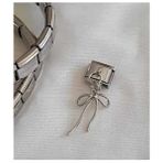 Bijoux Uniques Çelik Kurdele Fiyonk Charm Doğal Taşlı Özel Seri Unisex Bileklik - Kırmızı