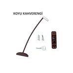 Bijutek Kidmix Çelik Halatlı Kablolu Pvc Kapı Pencere Emniyet Hırsız Çocuk Güvenlik Kilidi 5 Adet (Koyu Kahverengi)