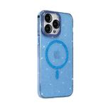 Bikapak Magfit iPhone 15 Pro Yaldızlı Kılıf Mavi