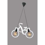 Bike Ahşap Bisiklet Tekerlek Avize Dekoratif Lüks Sarkıt Lamba Retro Rustik Ofis Cafe Modern Tavan Avize - 2 - Ahşap - Beyaz