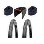 Bike Sky Black Cat 5Mm Zırhlı 29X2.10 Zırhlı Dağ Bisikleti Lastiği 2 Adet Dış 2 Adet İç Ön Arka Lastik Seti