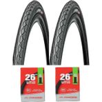Bike Sky Chaoyang 26 Jant 26X1.75 Bisiklet Dış Lastiği Yol Tipi H-460 x 2 Adet + Iç Lastik ve Dış Lastik Seti - Siyah - 26 x 175