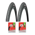 Bike Sky Chaoyang 26 Jant 26X1.75 Bisiklet Dış Lastiği Yol Tipi H-460 X 2 Adet + İç Lastik Ve Dış Lastik Seti