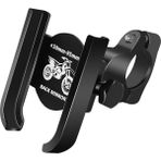 Bike Sky Metal Motosiklet Ve Bisiklet Telefon Tutucu 360 Derece Gidon Bağlantılı Alüminyum Alaşım - Siyah