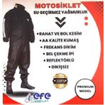 Bike Sky Reflektorlu Ozel Kesim 0,45Mm Kalin Yagmurluk Takim Su Gecirmez Pvc Cadir Kumasi Motor Ekstra Kalin