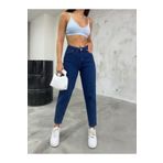 BİKELİFE Kadın Esnek/LikralıYüksek Bel Mom Jeans LACİVERT 34