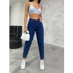 BİKELİFE Kadın Esnek/LikralıYüksek Bel Mom Jeans LACİVERT 36