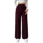 Bikelife Likralı Palazzo Salaş Geniş Paça Pantolon, 2XL, BKL0000010126, Bordo, Kadın