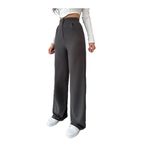 Bikelife Likralı Palazzo Salaş Geniş Paça Pantolon, 2XL, BKL0000010126, Gri, Kadın