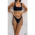Bikini Mayokini Dünyası Parlak Taşlı File Kısa Etek TYC00439980983