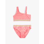 Bikini Takımı Fırfırlı Tek Omuz İnce Askılı