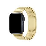 Bikordon Apple Watch Uyumlu 38/40/41 mm Sigma Altın Bilezik Loop Çelik Kordon