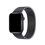 Bikordon Apple Watch Uyumlu 38/40/41 mm Siyah Bilezik Loop Çelik Kordon
