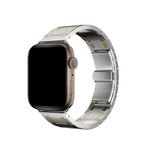 Bikordon Apple Watch Uyumlu Royal Edition Fossi Gri Çelik Akıllı Saat Kordon
