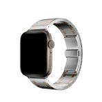 Bikordon Apple Watch Uyumlu Royal Edition Gri Roz Çelik Unisex Akıllı Saat Kordon