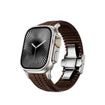 Bikordon Aqualink Apple Watch Ultra Uyumlu Mocha Grey Akıllı Saat Kordon - Bordo