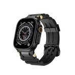 Bikordon Gripline Apple Watch Ultra Uyumlu Blackout Siyah Akıllı Saat Kordon