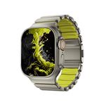 Bikordon Titaflex Apple Watch Ultra Uyumlu Pulse Gri Titanyum Akıllı Saat Kordon