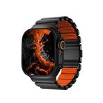 Bikordon Titaflex Apple Watch Ultra Uyumlu Torch Titanyum Siyah Akıllı Saat Kordon