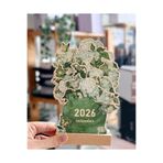 Bikutumutluluk 2026 Çiçekli Masa Takvimi Van Gogh Güller Vazoda Yeşil