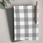Bikutumutluluk Gri Oduncu Gömlek Deseni Defter
