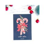 Bikutumutluluk Hediyelik - Yılbaşı Kartpostal Serisi- Yılbaşı Şekeri Mottolu Hediye Kartı