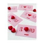 Bikutumutluluk Kalpli Melodi Çikolata ve I Love You Seni Seviyorum Sevgiliye Hediye Not Motto Kartı Kartpostal