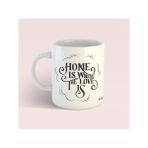 Bikutumutluluk Tasarım Serisi Siyah Home is Where The Love is Kupa