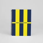 Bikutumutluluk Tasarım Spiralli Defter Taraftara Sarı Lacivert