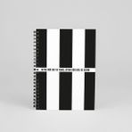 Bikutumutluluk Tasarım Spiralli Defter Taraftara Siyah Beyaz