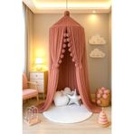 Bila Baby STQUEEN PREMİUM FULL SET 21'Lİ PONPON 2'Lİ BÜYÜK PONPON Gül Kurusu Cibindirik Mini 5 mt Led Işıklı