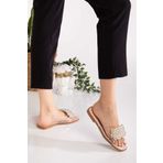 Bilalim Shoes ORTOPEDİK TABAN DOLGU TOPUKLU İNÇİLİ TAŞLİ KADIN TERLIK ŞIK VE RAHAT