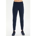 bilcee Kadın Lacivert İnce Dokuma Kumaş Cepli Düz Outdoor Yürüyüş Spor Pantolonu Eşofman Altı 0433