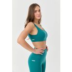bilcee Kadın Yeşil Likralı Pedli Spor Crop Toparlayıcı Bra Sporcu Sütyeni Büstiyer 0819